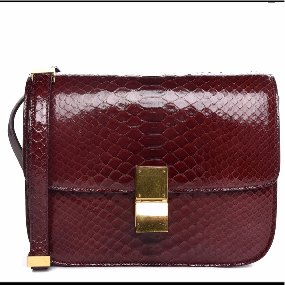 COPY - CELINE
Python Medium Classic Box Flap Bag Burgundy